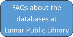 FAQs About databases at the library