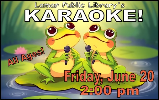 Karaoke will be at 2 p.m. on June 20 in the Cultural Events Center.